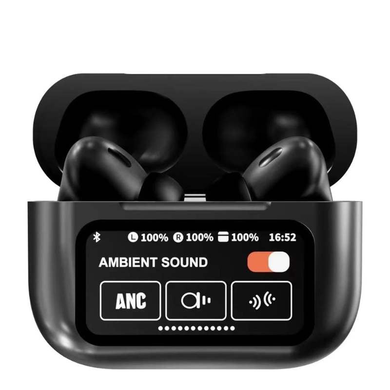 Black A9 Pro ANC Bluetooth Earbuds