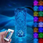 16 Colors Diamond Rose Crystal Touch Lamp