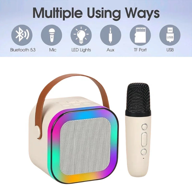 Karaoke Portable Wireless Bluetooth Speaker with Microphone