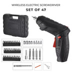 47-Piece Foldable Wireless Electric Screwdriver Kit
