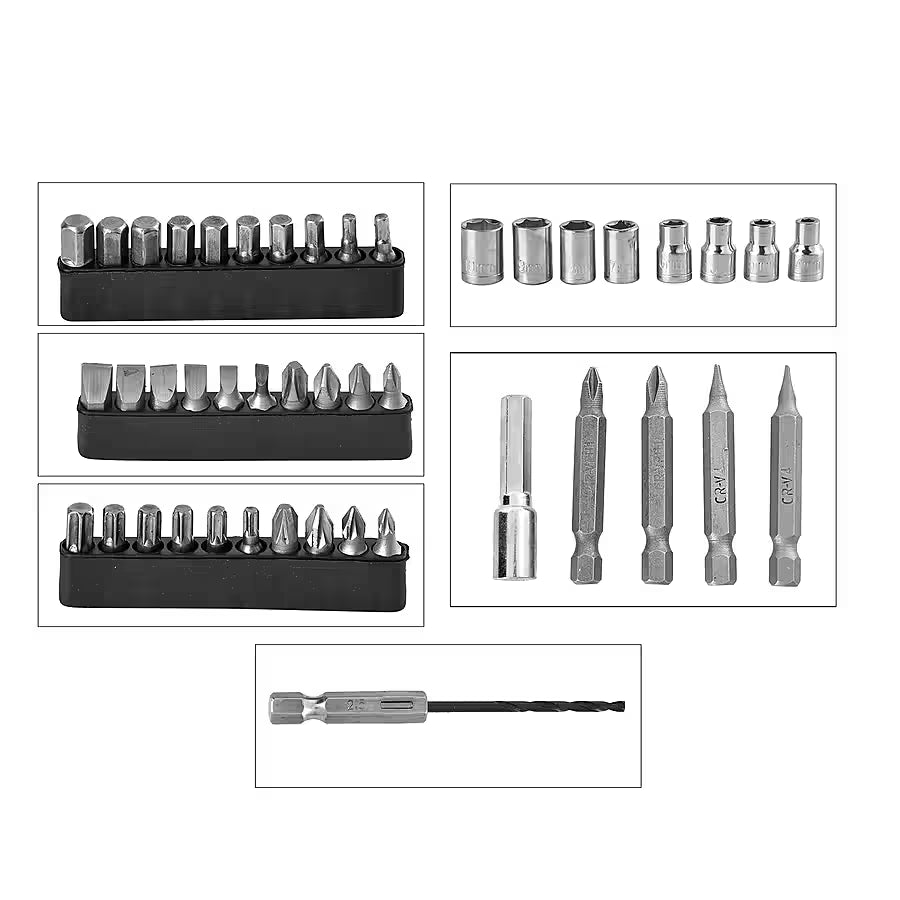 47-Piece Foldable Wireless Electric Screwdriver Kit