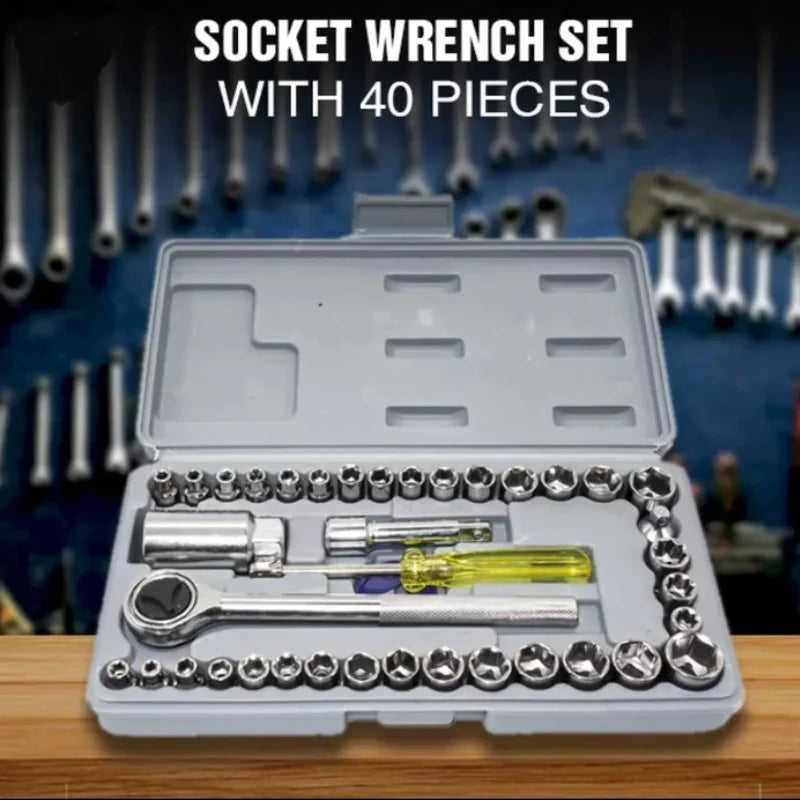 40pcs Aiwa Socket Wrench Tool Kit