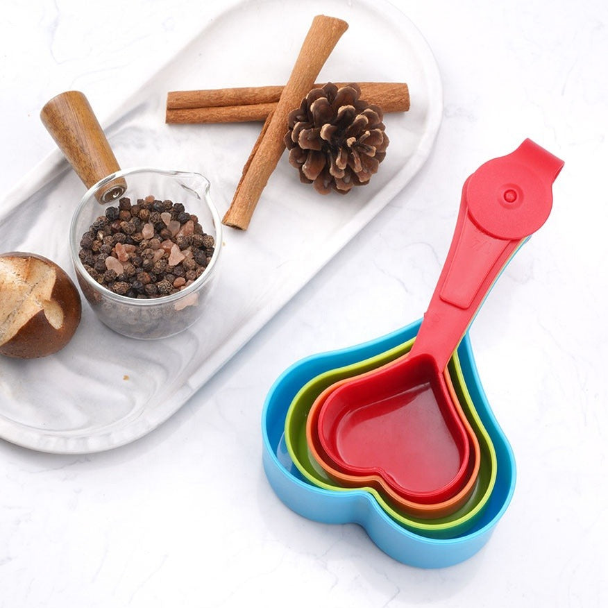Heart Shaped Measuring Cups Multicolor