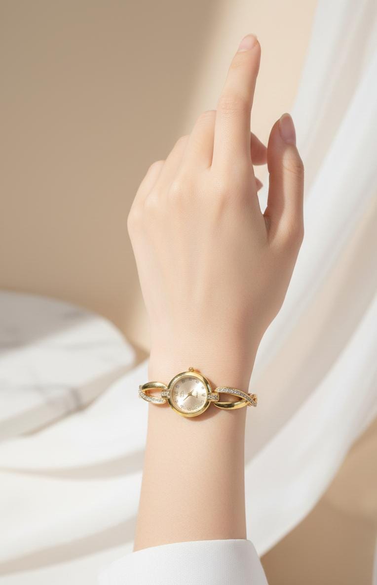Elegant Zircon Korean Watch