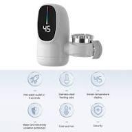 Smart WiFi radiator valve thermostat with digital display showing 45°C temperature, white modern design