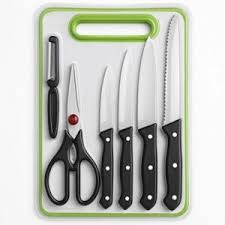 6 In 1 Knife Set With Filer And Chopping Board