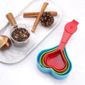 Heart Shaped Measuring Cups Multicolor
