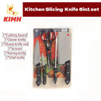 6 In 1 Knife Set With Filer And Chopping Board